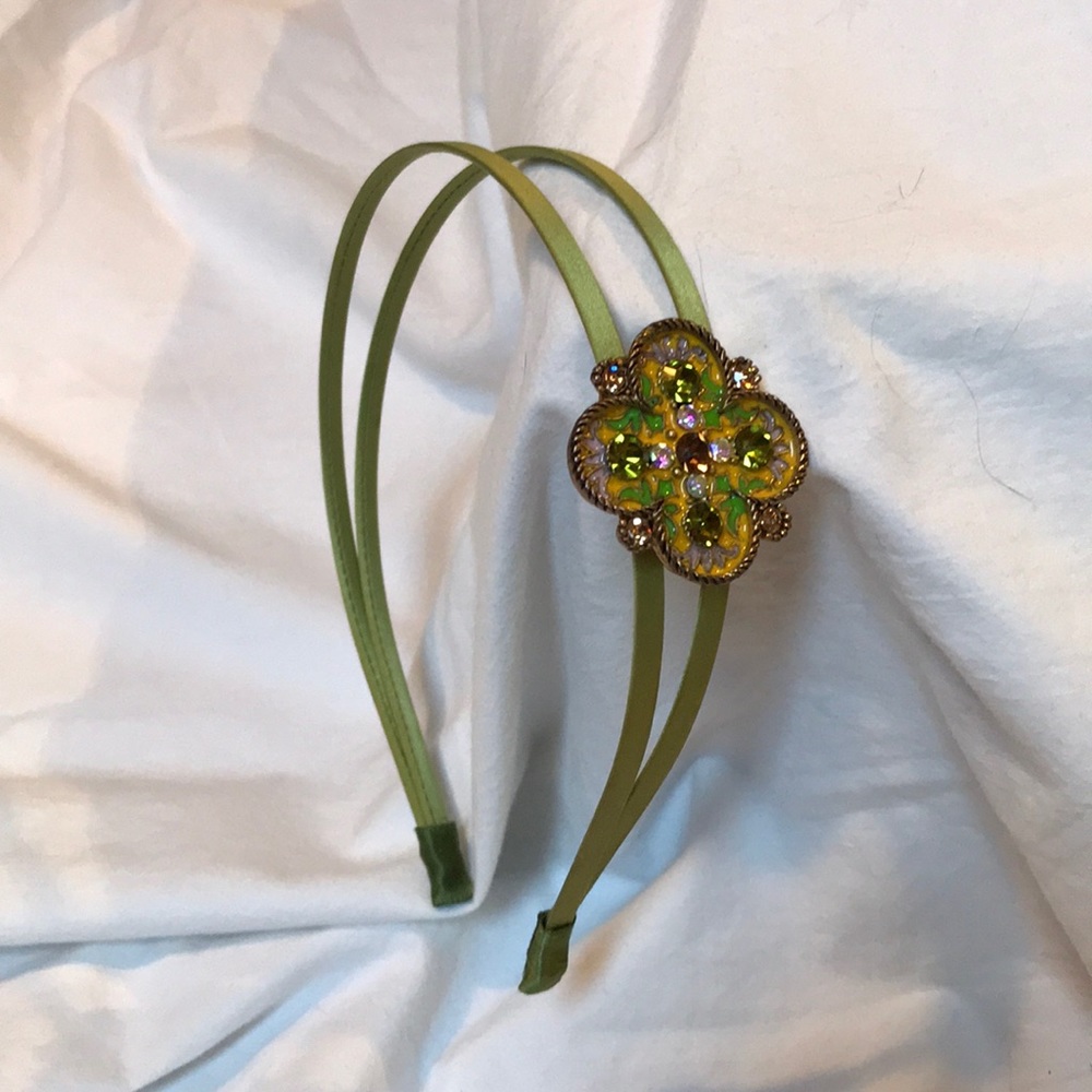 Headband with glam! Green